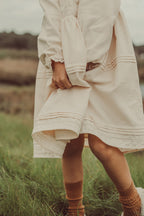 Bianca Midi Dress Ecru