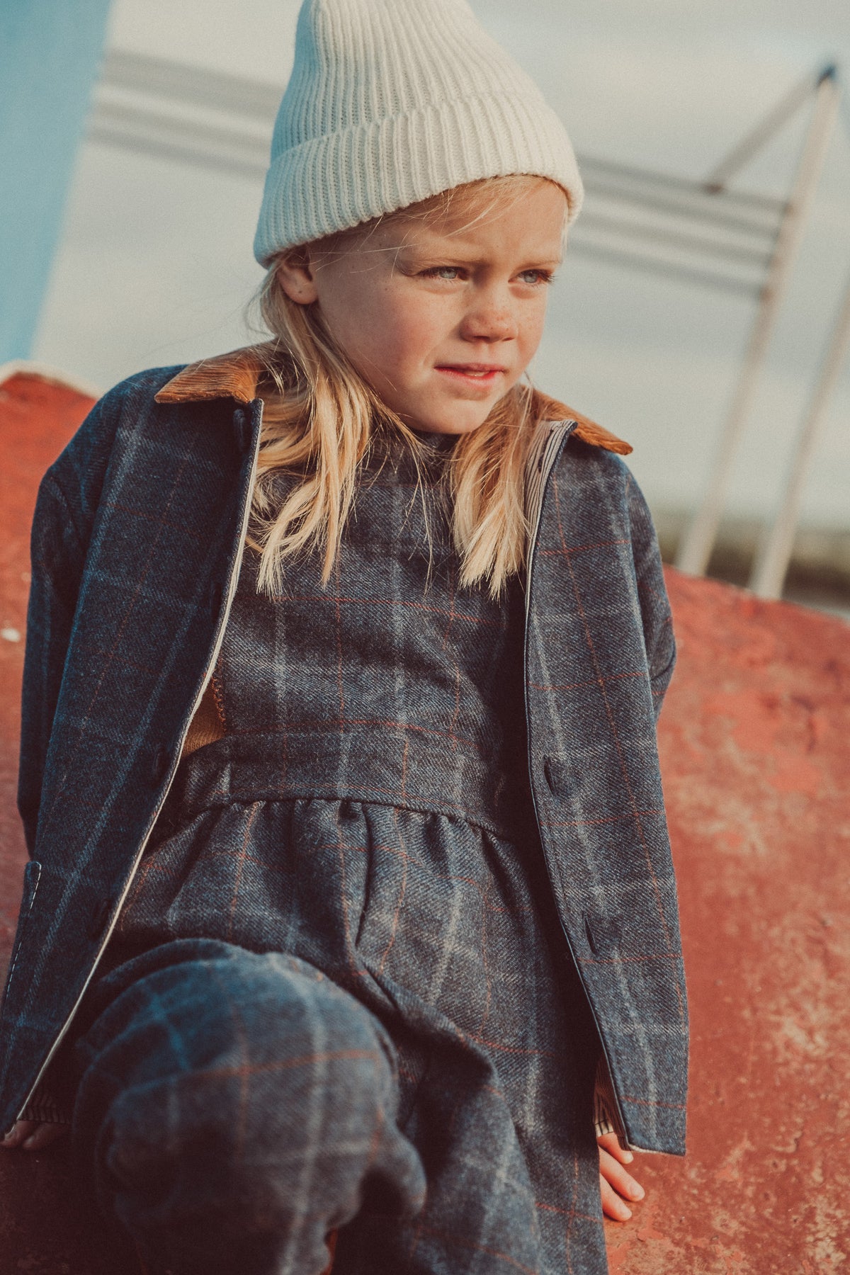 Fausto Jacket Navy Tartan