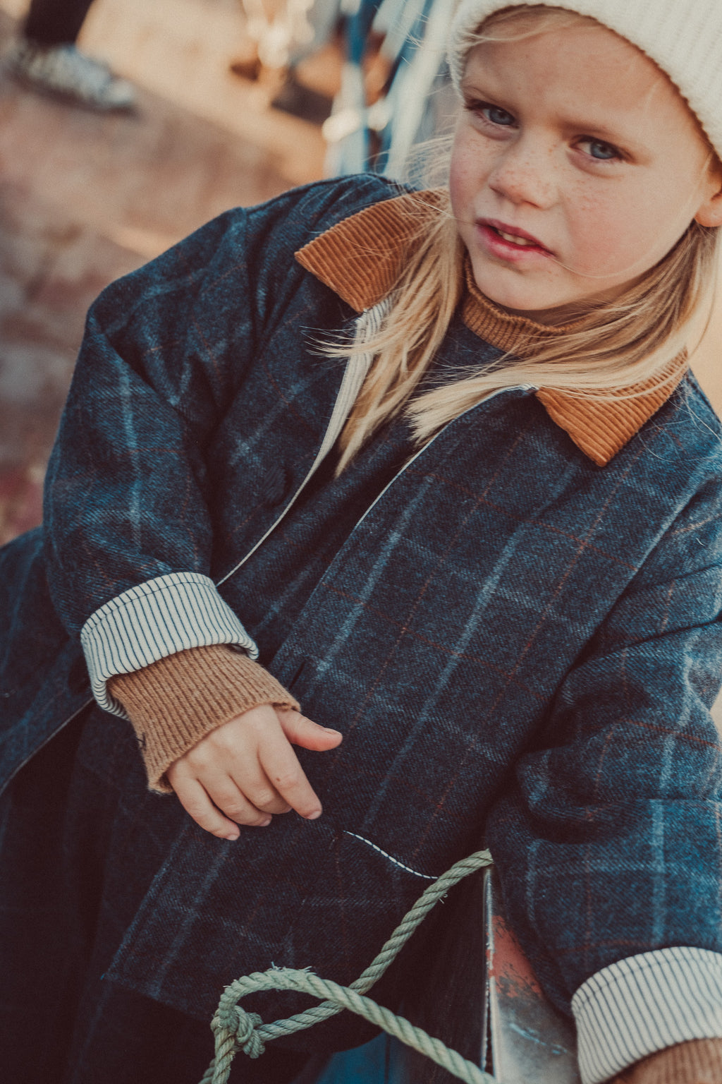 Fausto Jacket Navy Tartan
