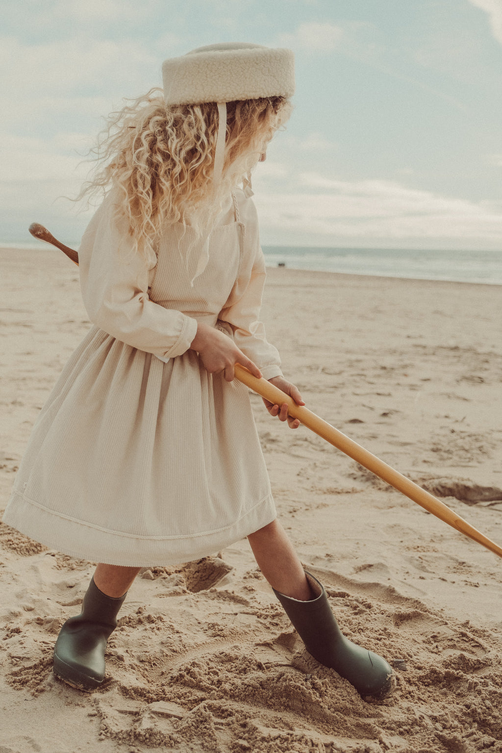 Eva Midi Dress Ecru