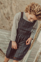 Carlota Dress Navy Tartan
