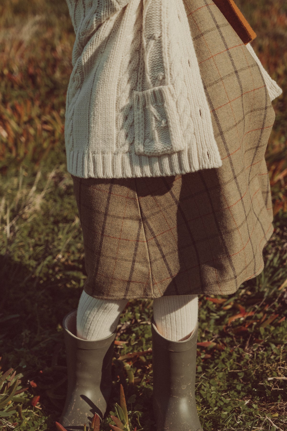 Sophia Midi Dress Green Tartan
