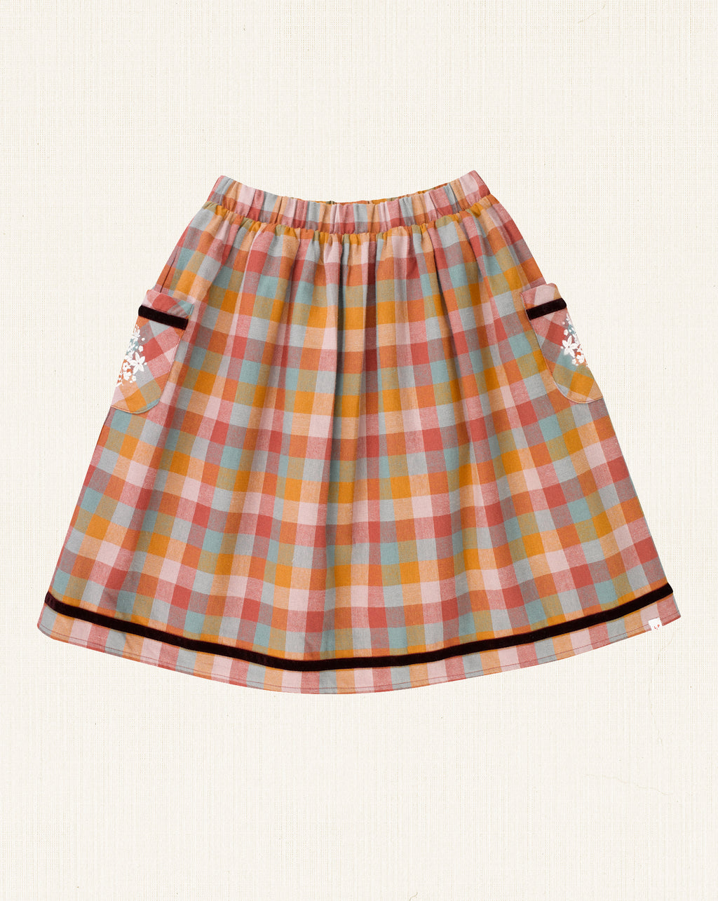 Amália Midi Skirt Mixed Checks