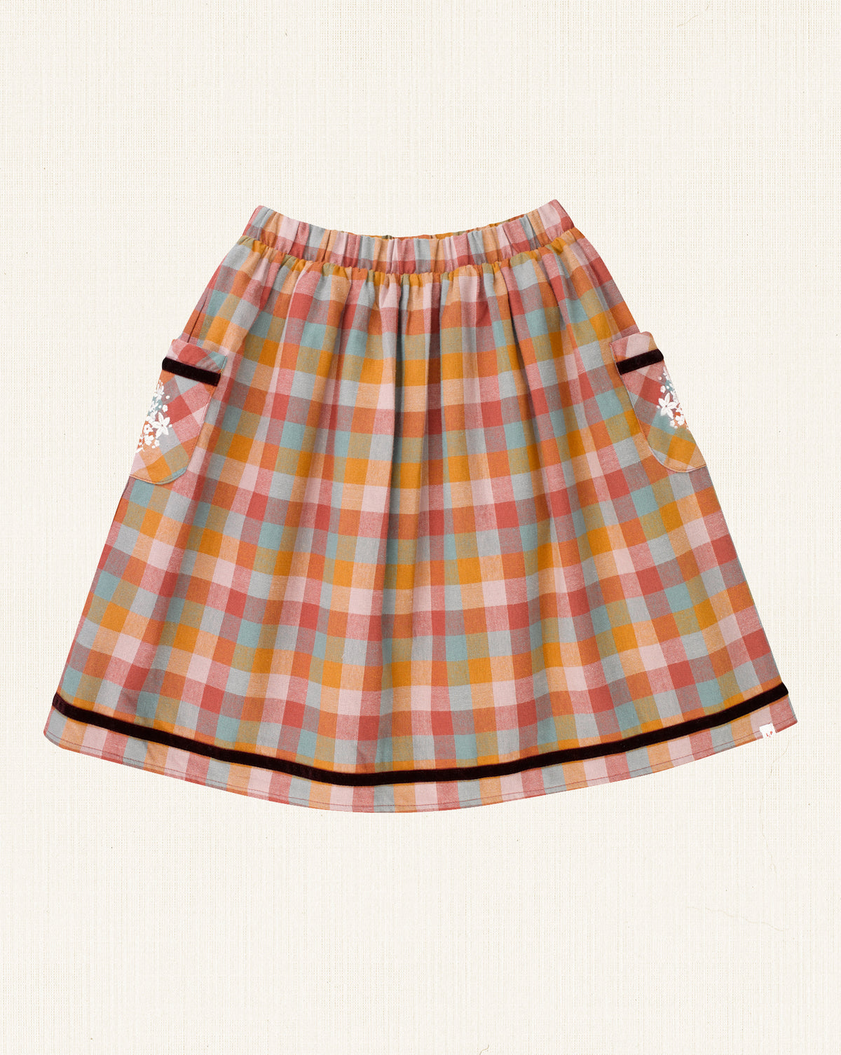 Amália Midi Skirt Mixed Checks