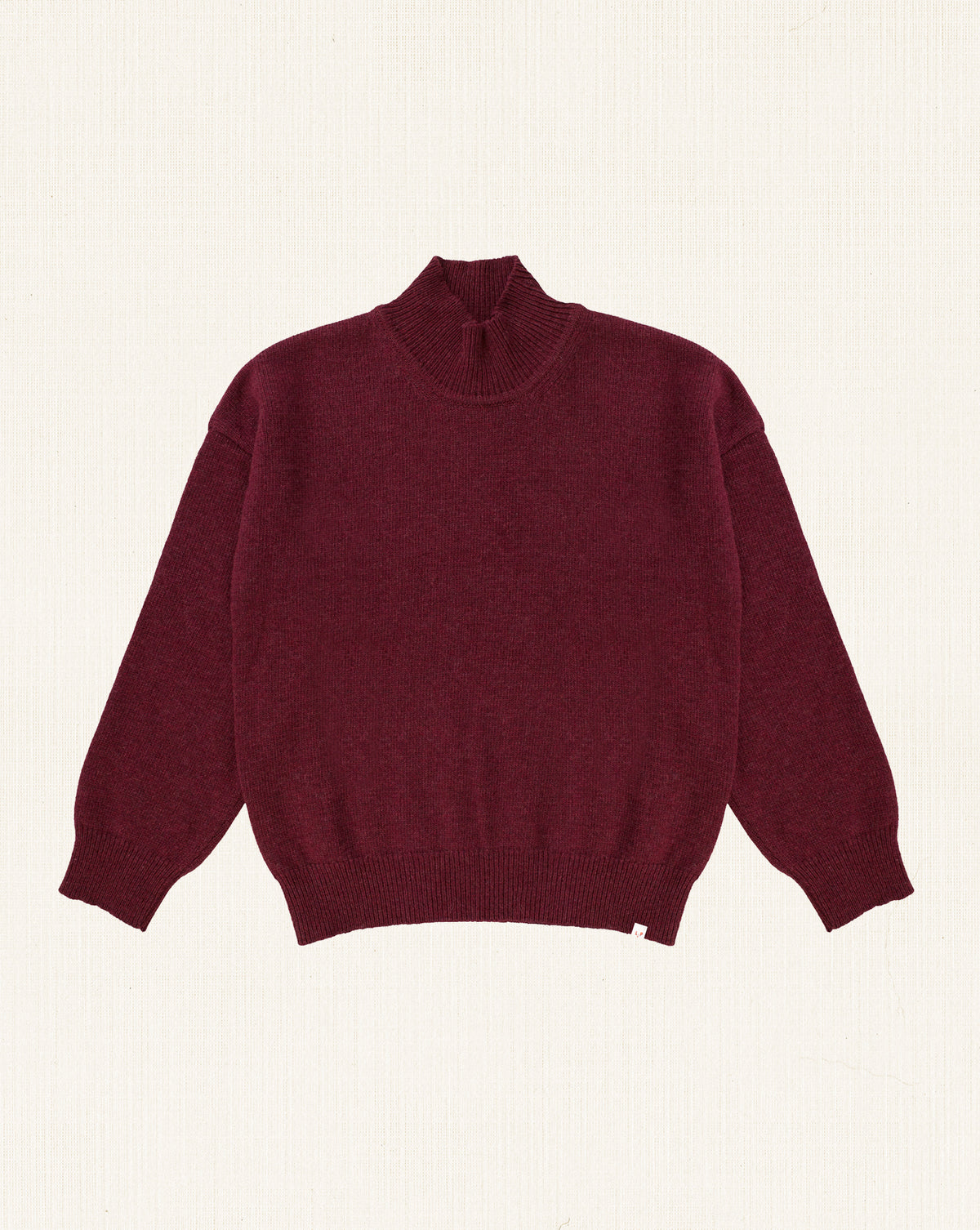 Carmen Fine Wool Turtleneck Sweater Granate