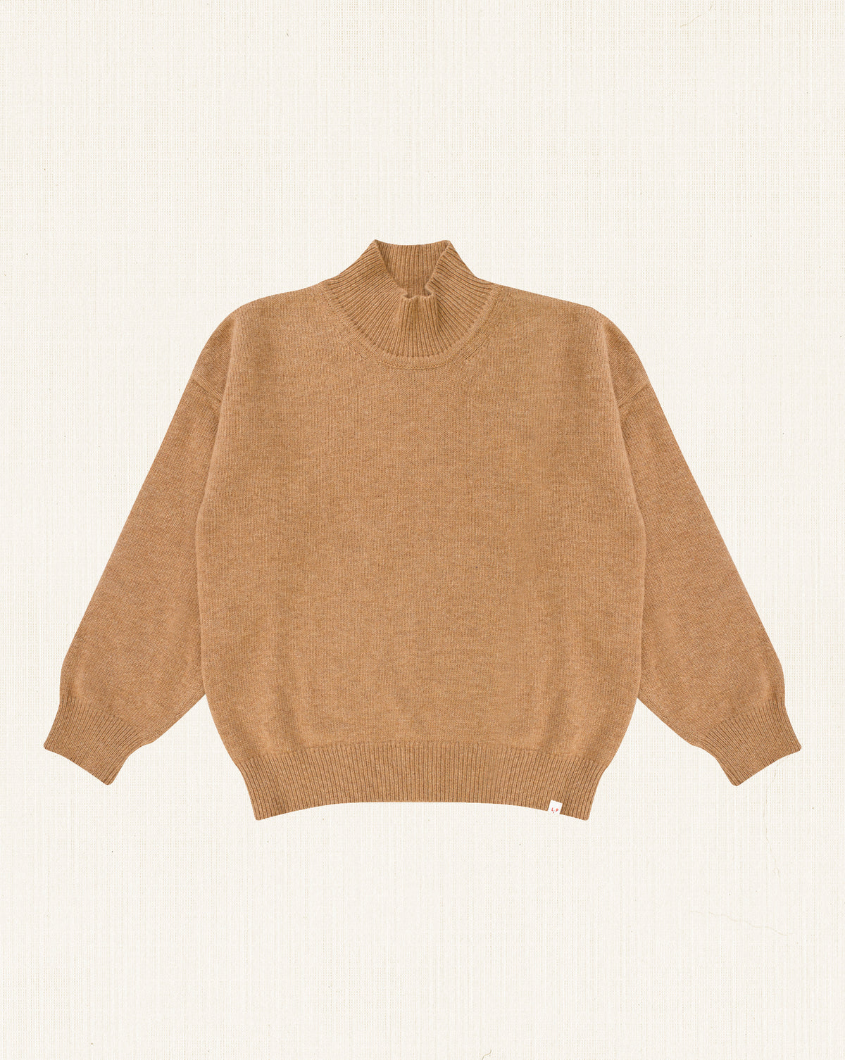 Carmen Fine Wool Turtleneck Sweater Caramel