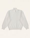 Carmen Fine Wool Turtleneck Sweater Ecru