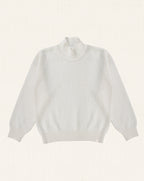 Carmen Fine Wool Turtleneck Sweater Ecru