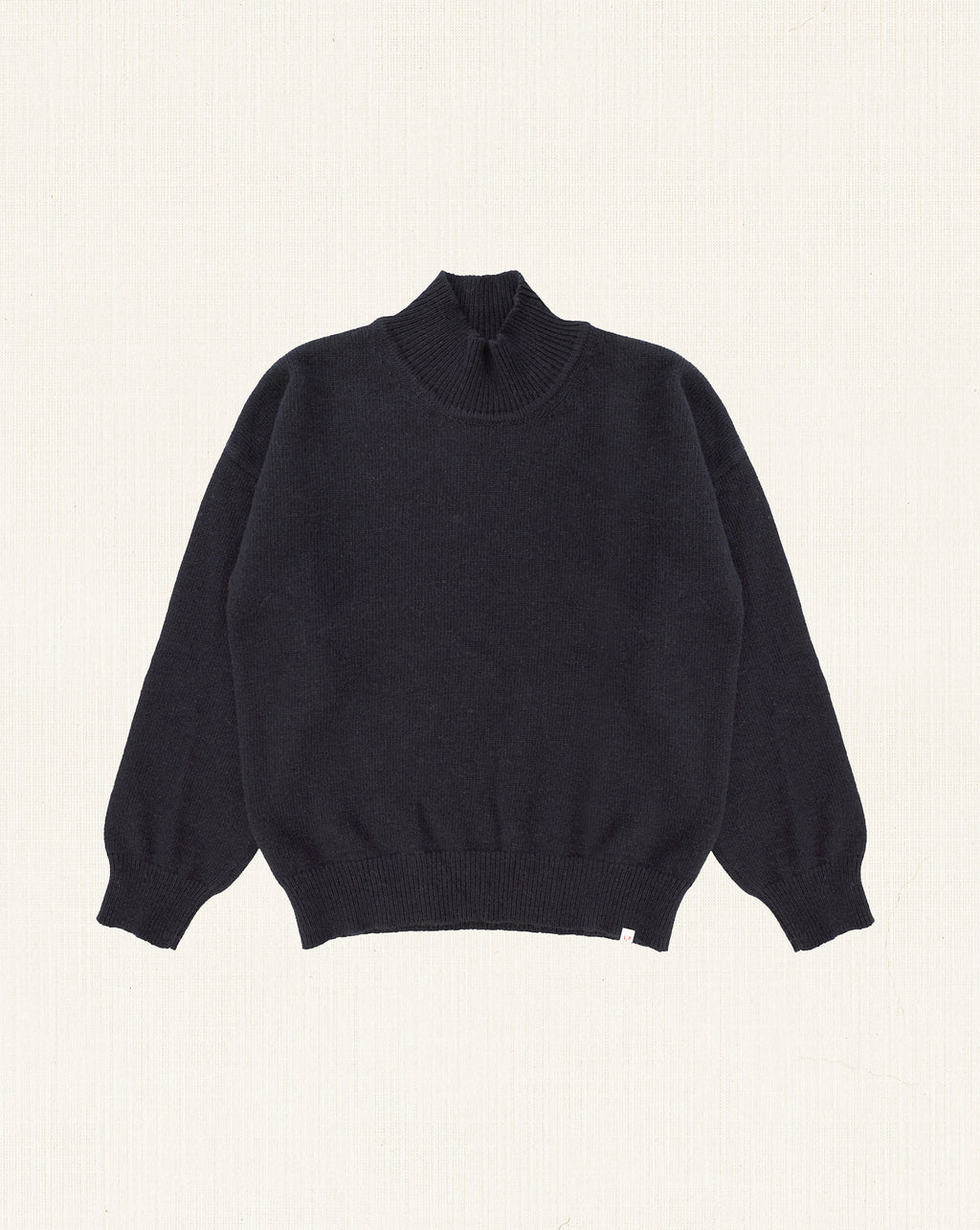 Carmen Fine Wool Turtleneck Sweater Navy