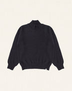 Carmen Fine Wool Turtleneck Sweater Navy