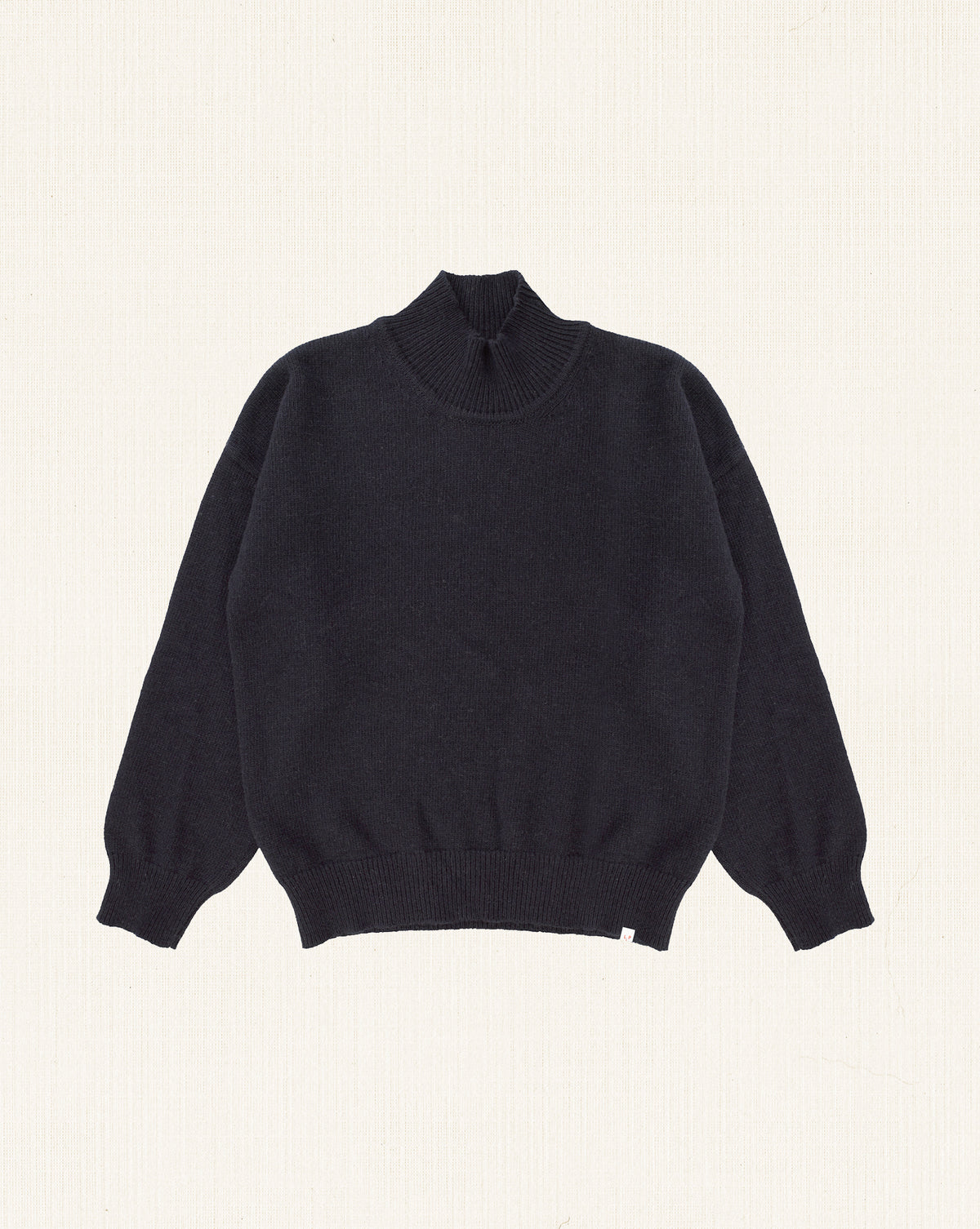 Carmen Fine Wool Turtleneck Sweater Navy