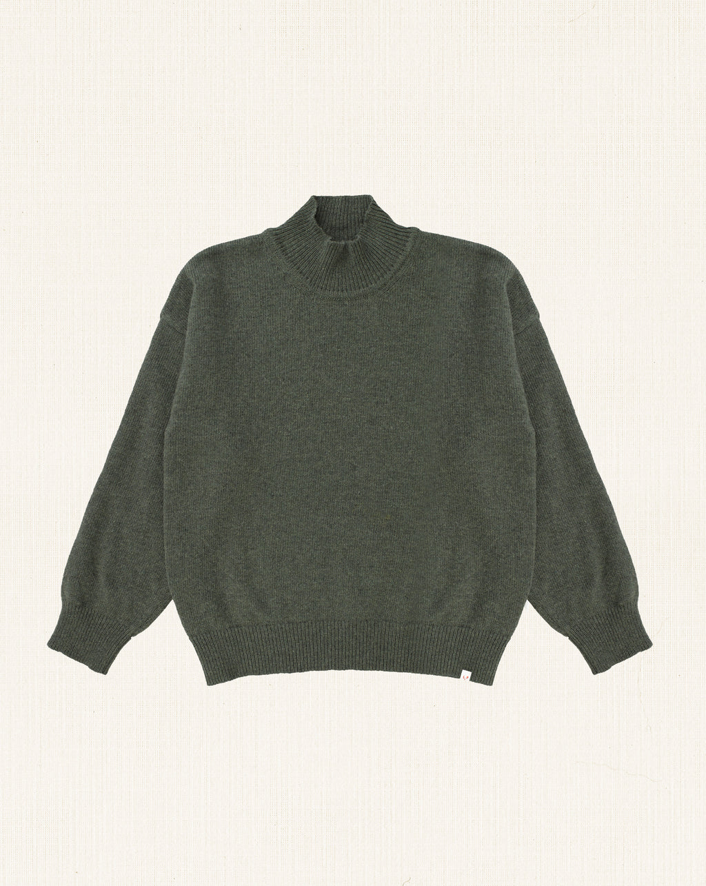 Carmen Fine Wool Turtleneck Sweater Green