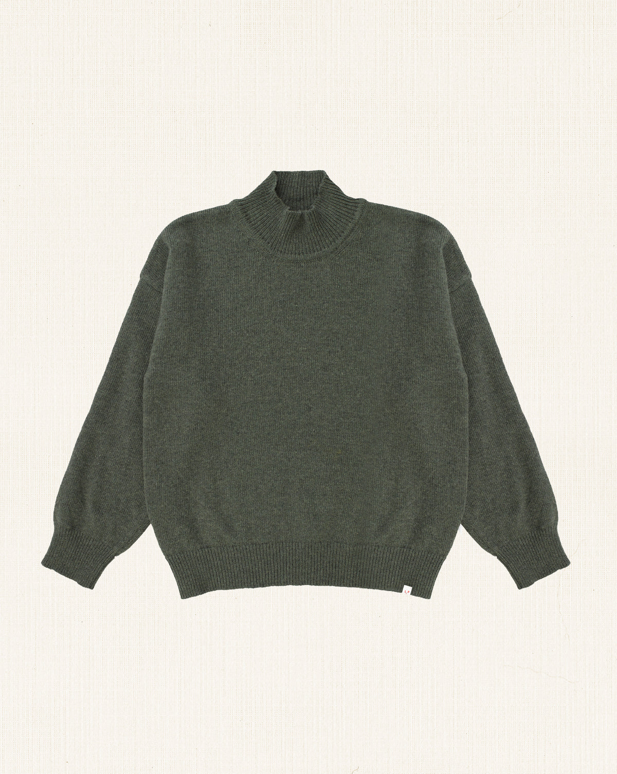 Carmen Fine Wool Turtleneck Sweater Green