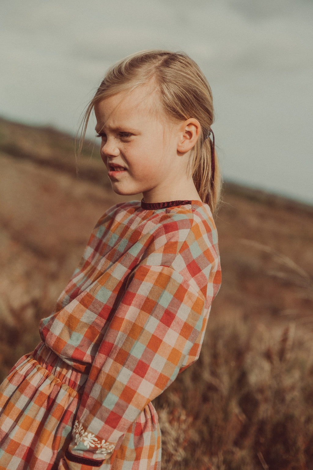 Elise Blouse Mixed Checks