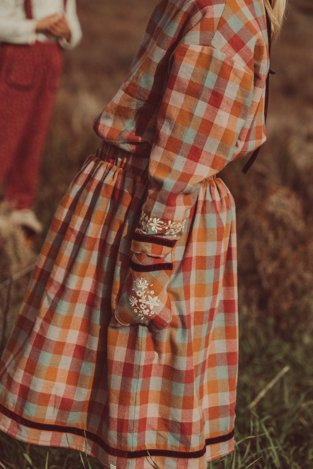 Elise Blouse Mixed Checks