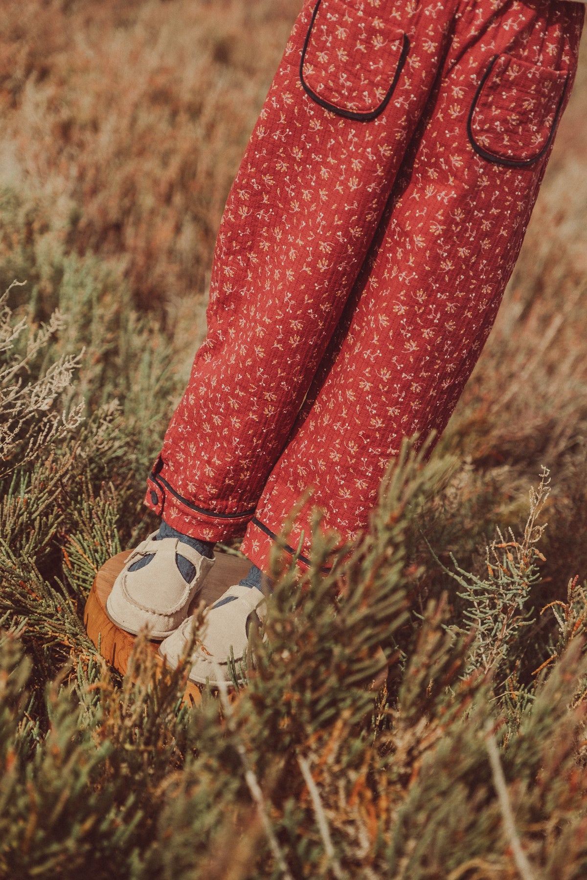 Cesária Pants Granate Flowers