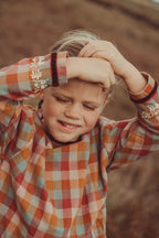 Elise Blouse Mixed Checks