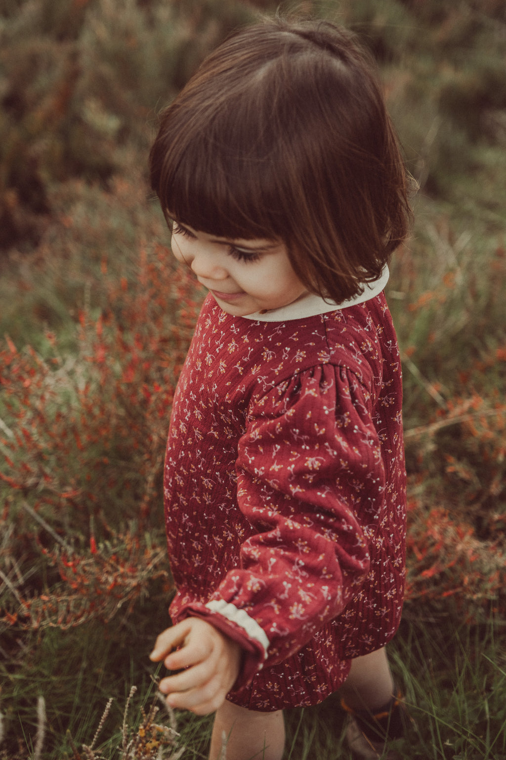 Lara Romper Granate Flowers