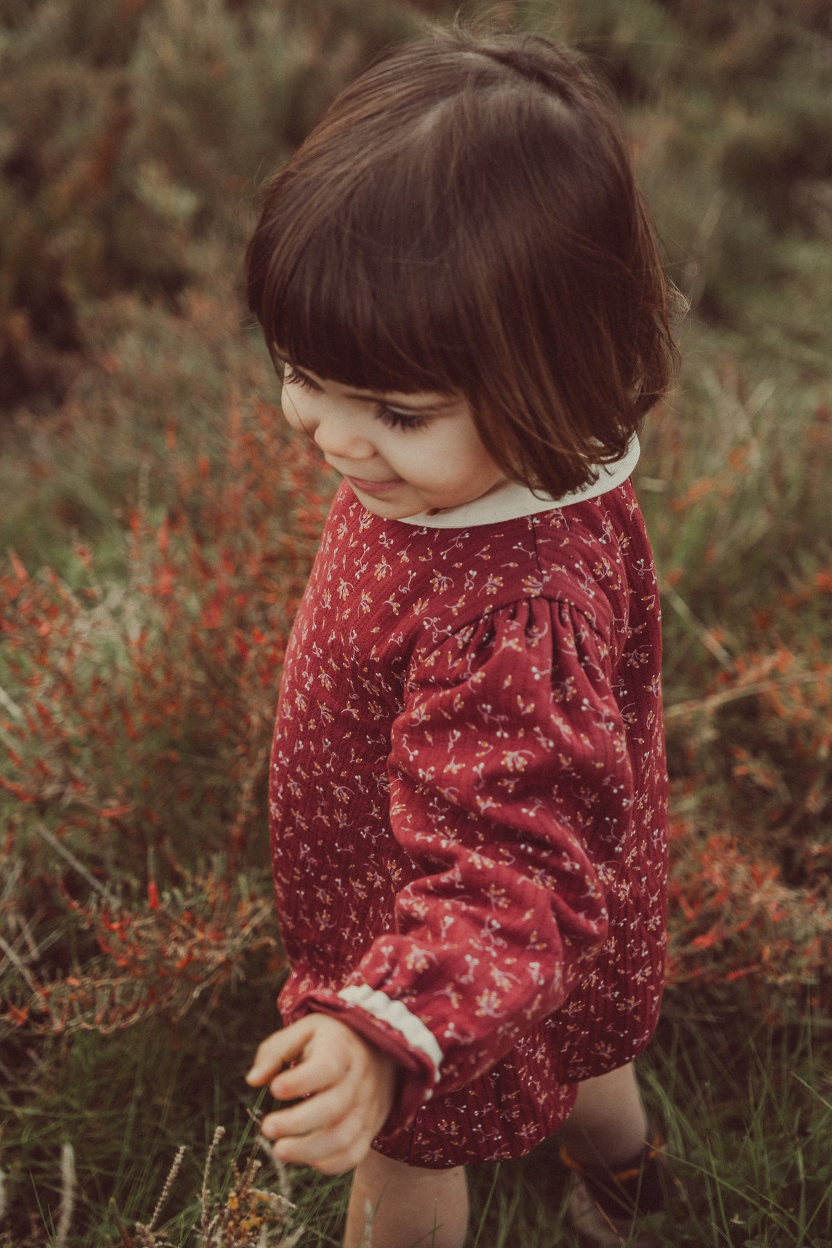 Lara Romper Granate Flowers