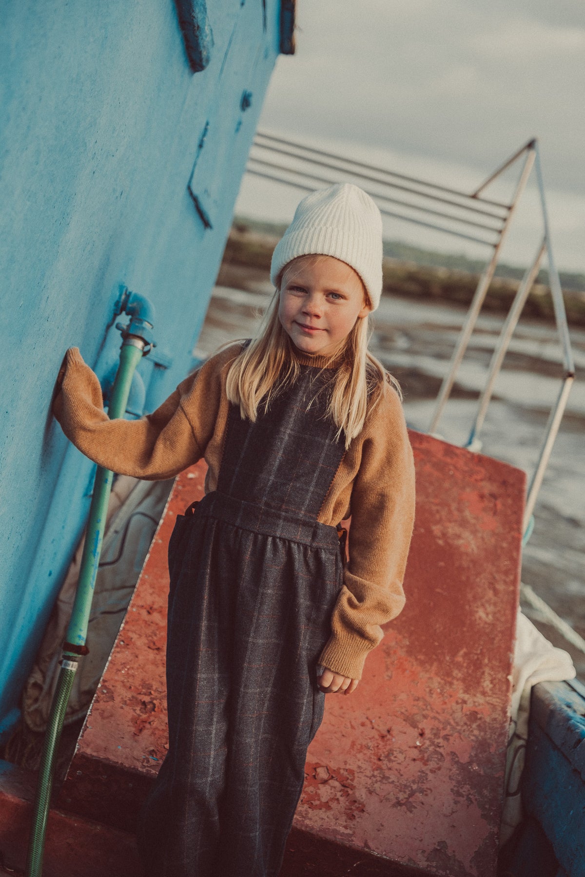 Constança Overall Navy Tartan