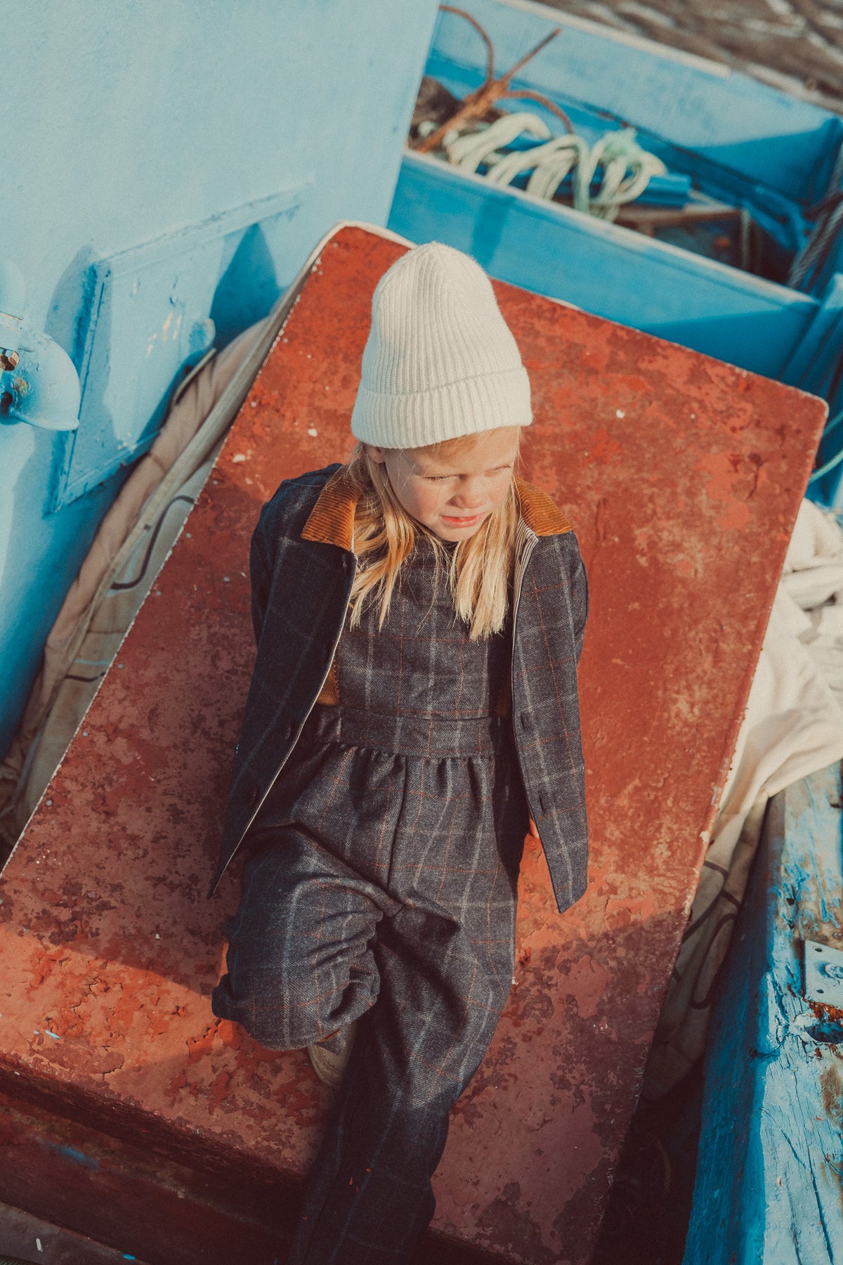Constança Overall Navy Tartan