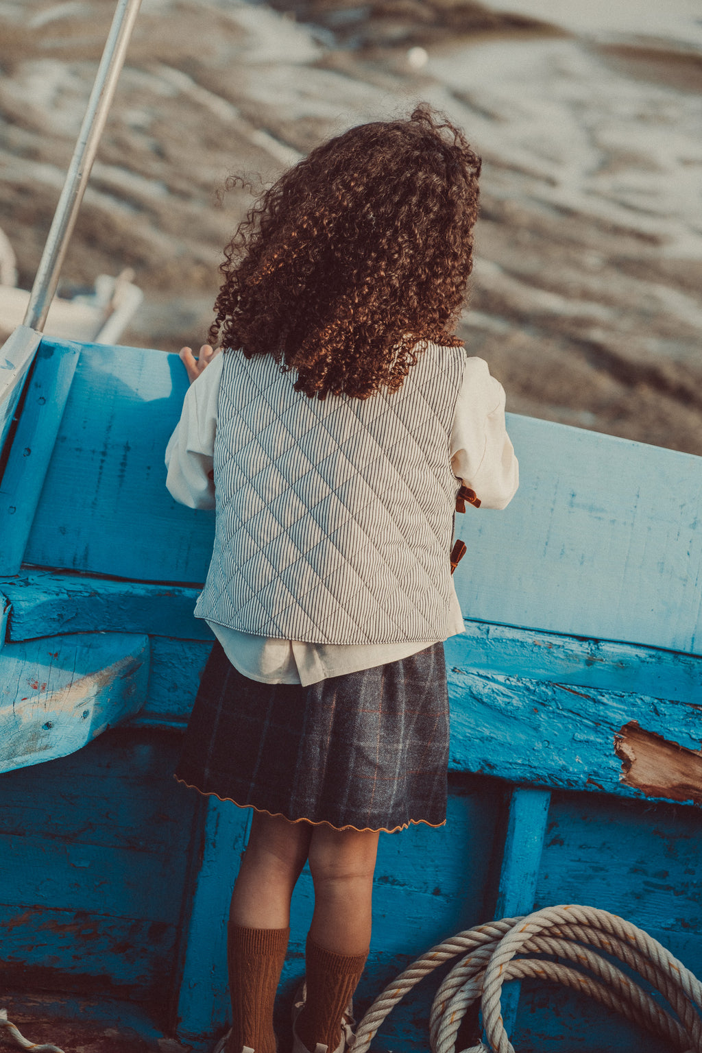 Ju Mini Skirt Navy Tartan