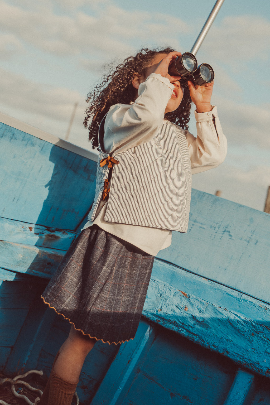 Ju Mini Skirt Navy Tartan