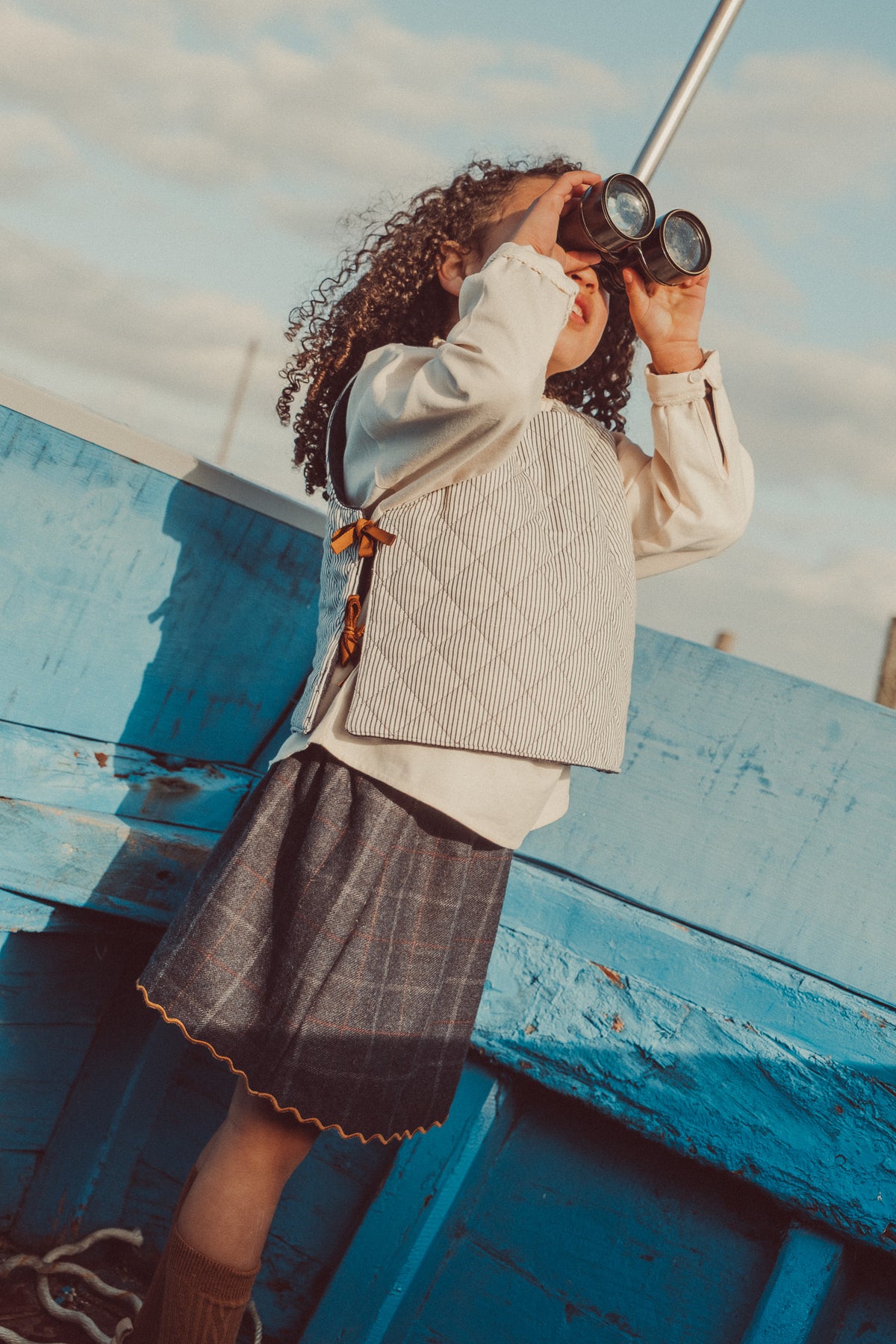 Ju Mini Skirt Navy Tartan