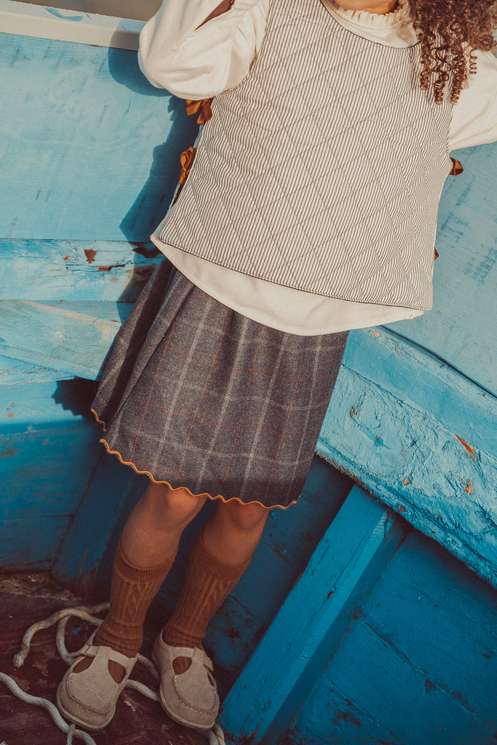Ju Mini Skirt Navy Tartan