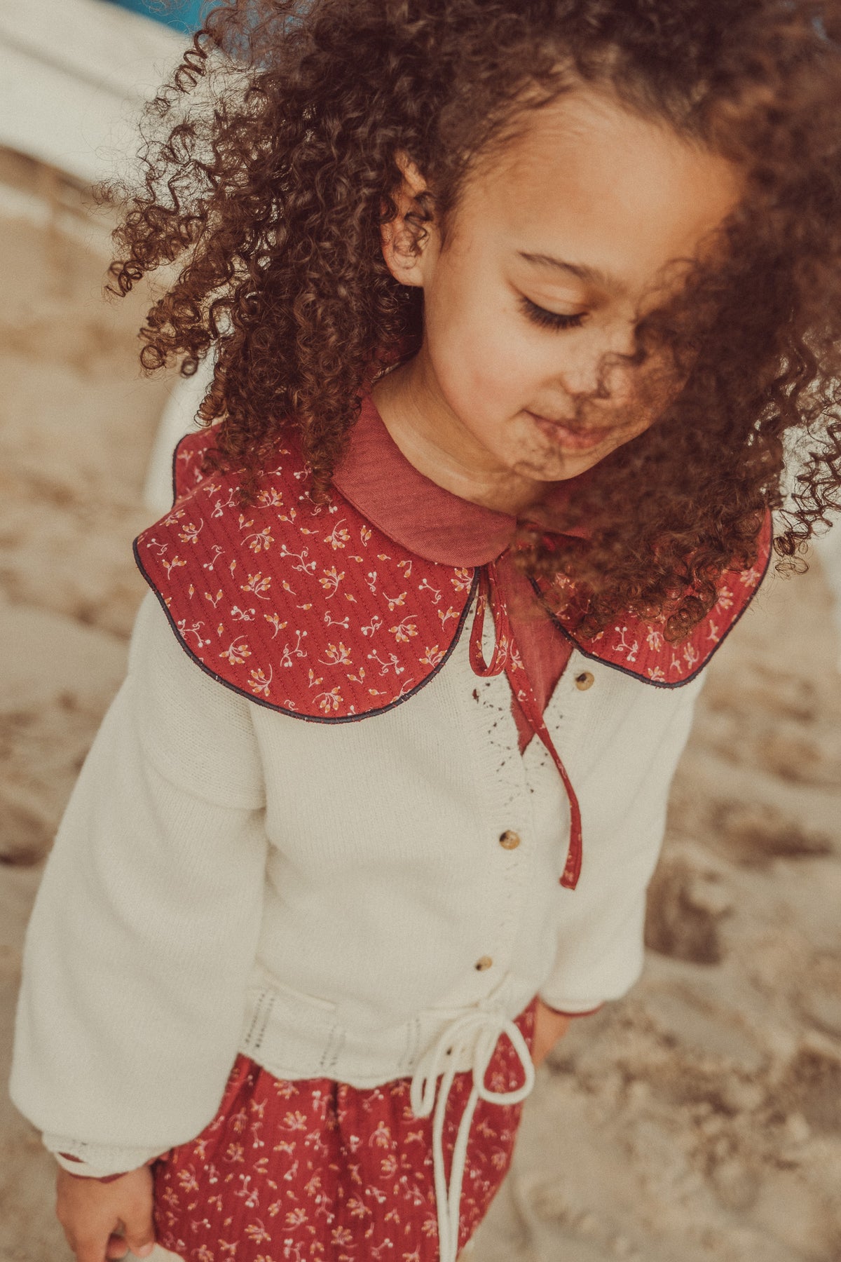 Cloe Fine Wool Cardigan Ecru