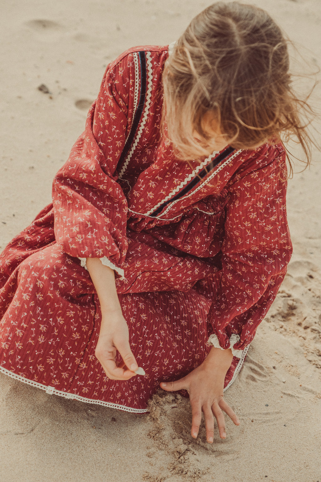 Grace Maxi Dress Granate Flowers