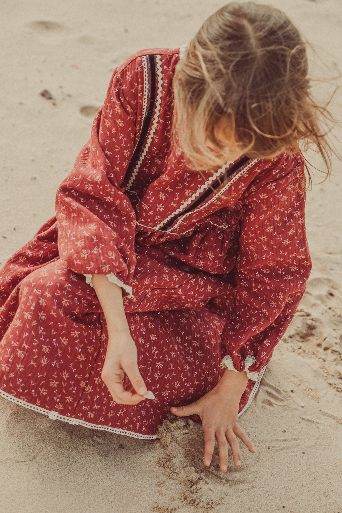 Grace Maxi Dress Granate Flowers