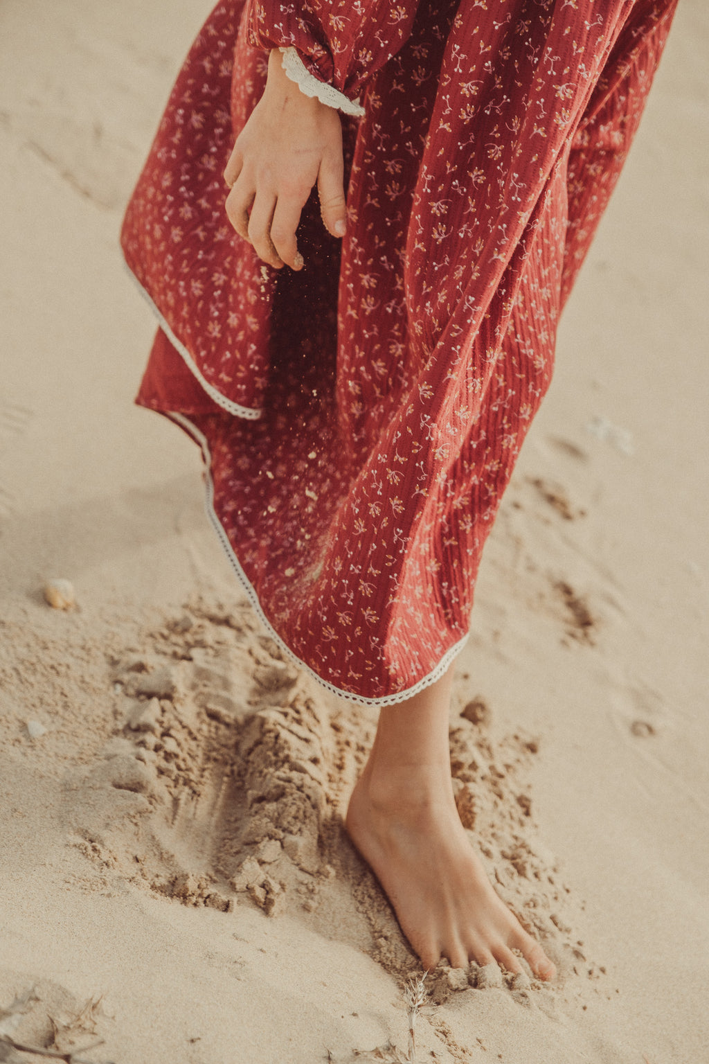Grace Maxi Dress Granate Flowers