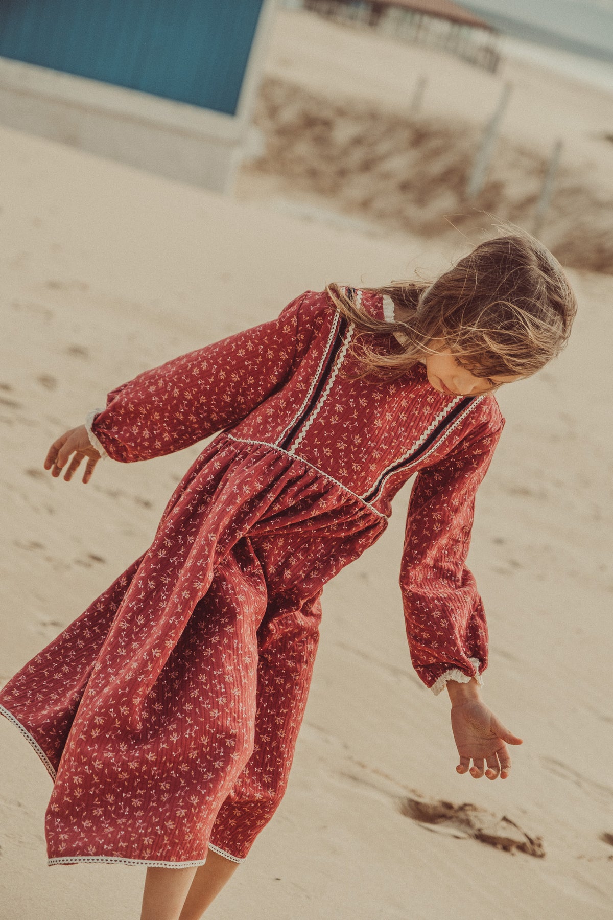 Grace Maxi Dress Granate Flowers