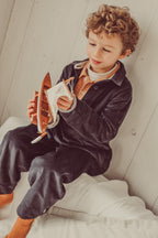 Bento Jumpsuit Navy Corduroy