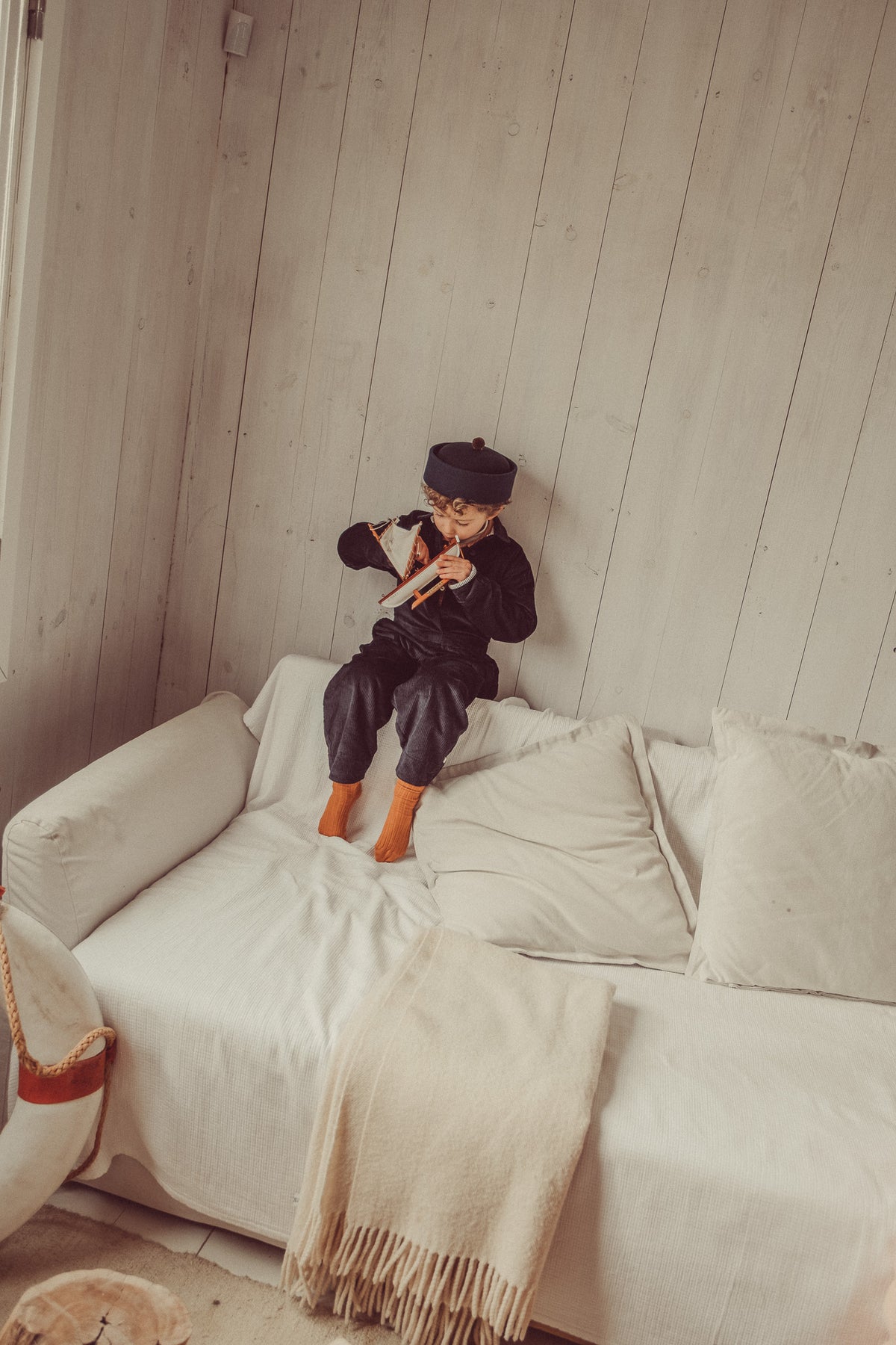 Bento Jumpsuit Navy Corduroy