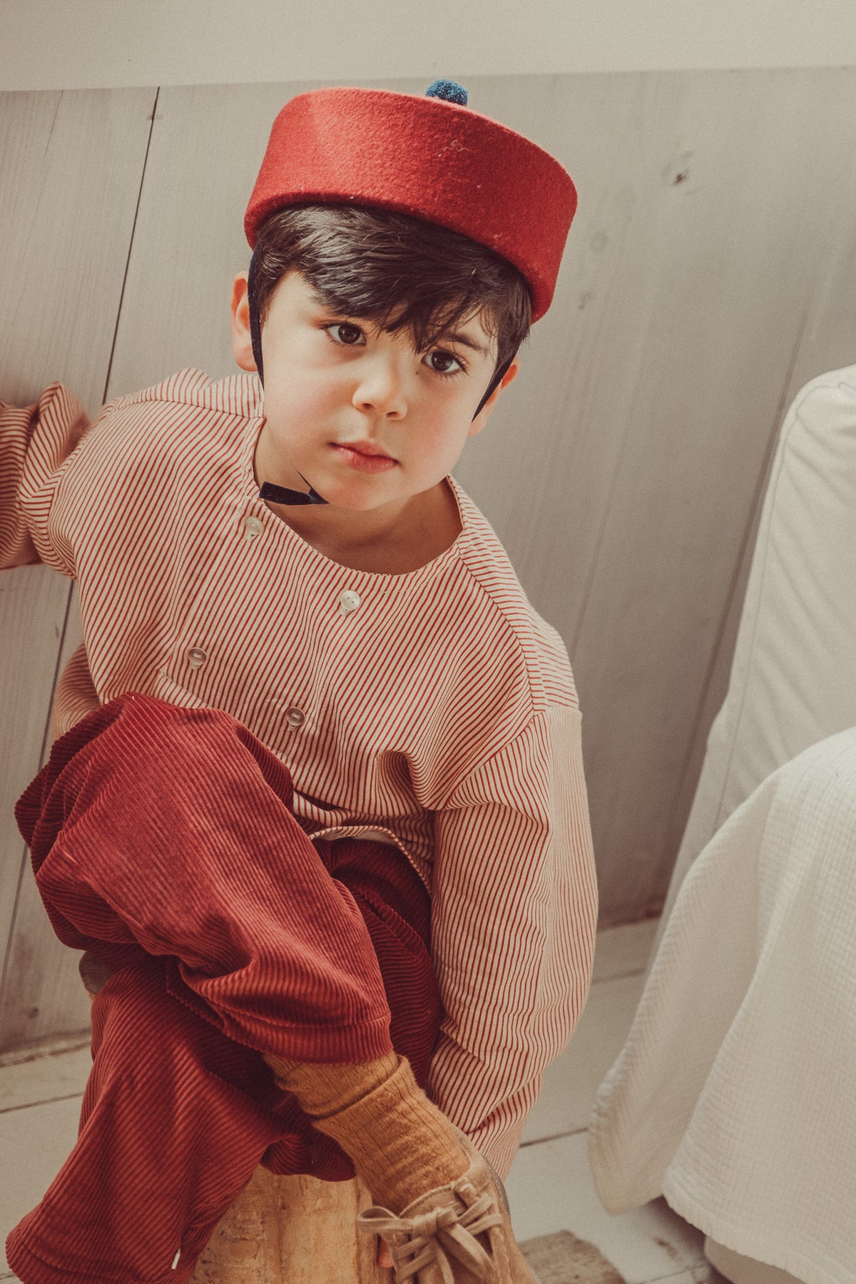 Bernardo Shirt Red Stripes