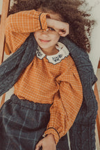 Alba Blouse Amber Checks