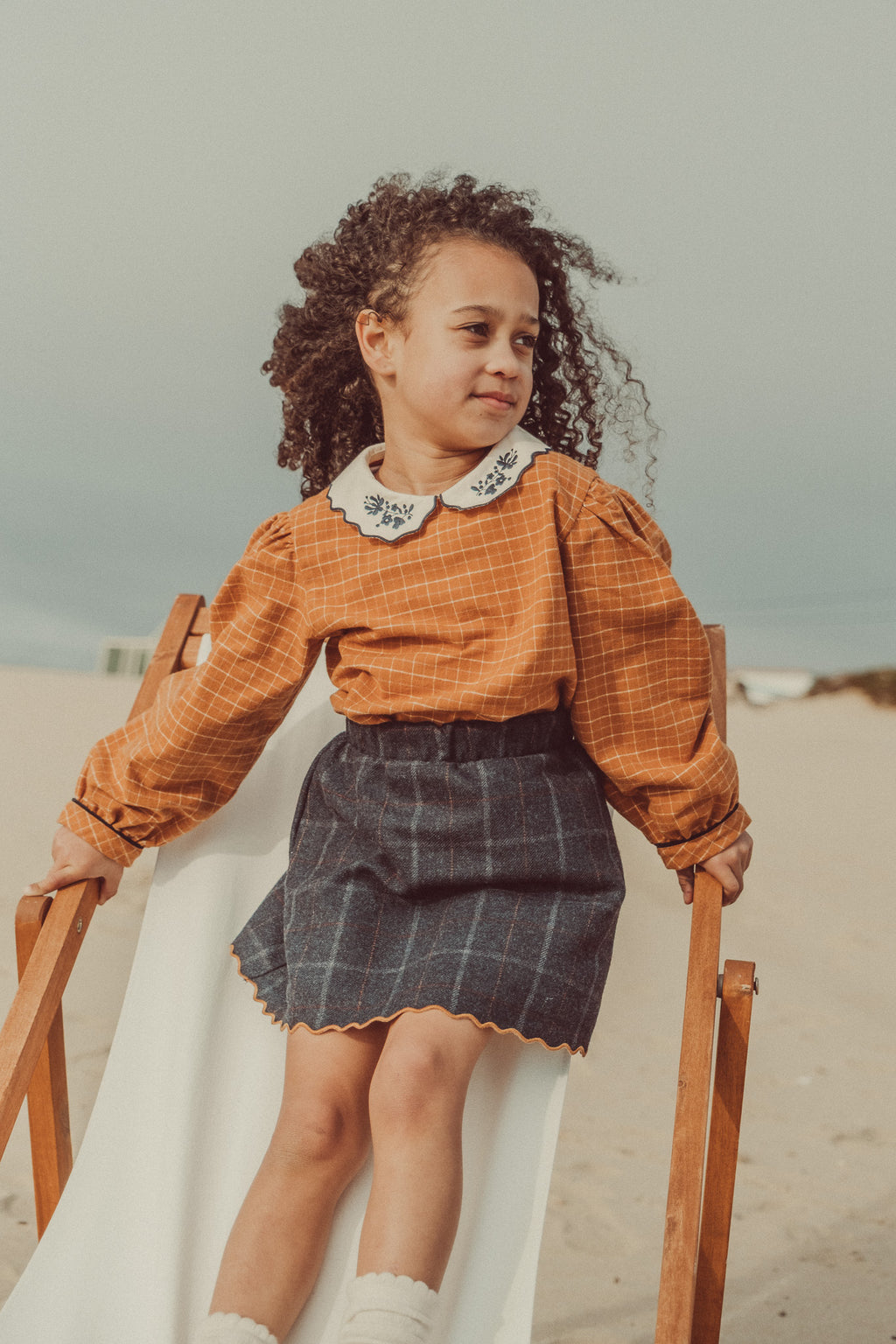 Ju Mini Skirt Navy Tartan