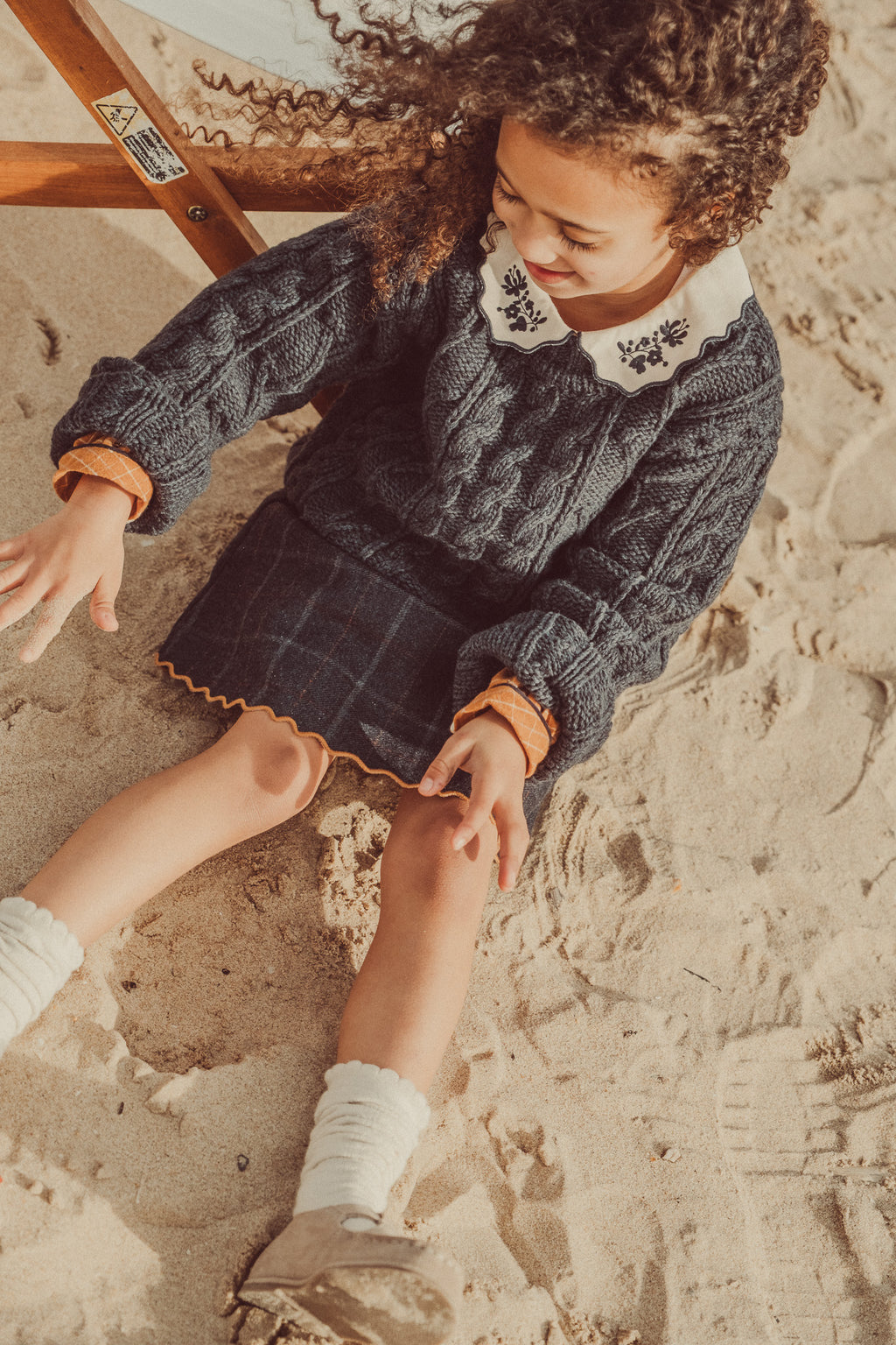 Clara Wool Sweater Graphite Ecru (Special Edition)