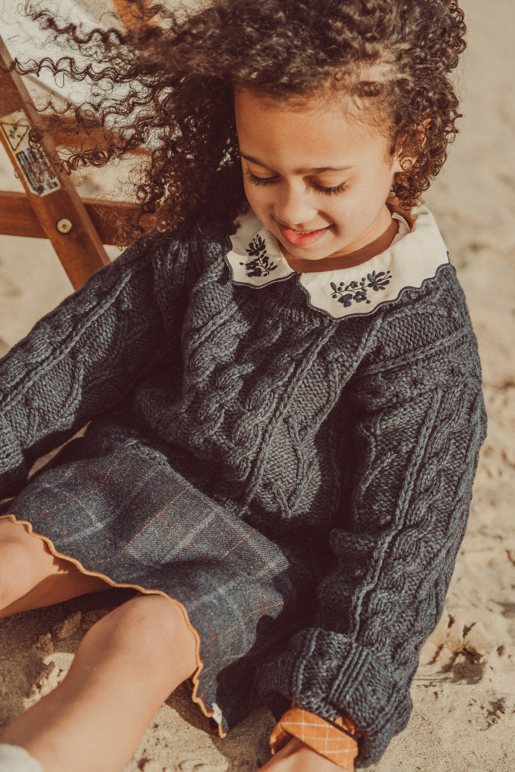 Clara Wool Sweater Graphite Ecru (Special Edition)