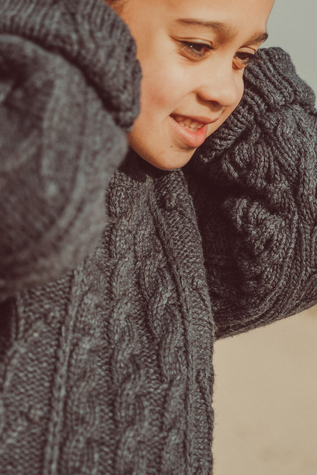 Clara Wool Sweater Graphite Ecru (Special Edition)