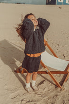 Clara Wool Sweater Graphite Ecru (Special Edition)
