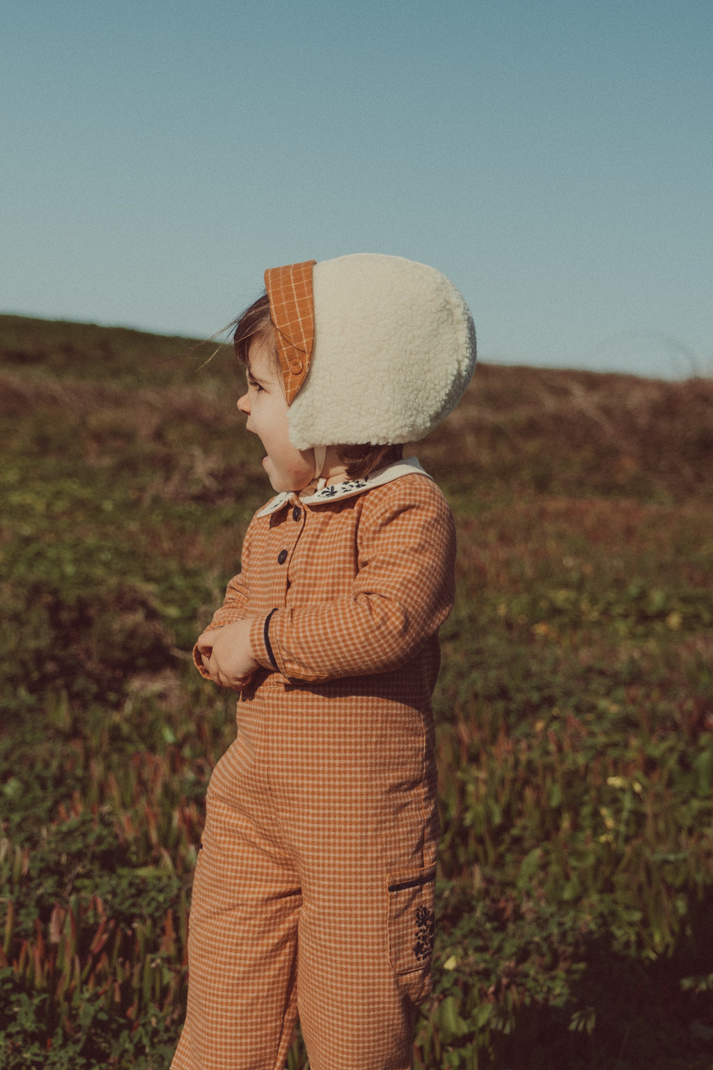 Noa Baby Jumpsuit Amber Mini Checks