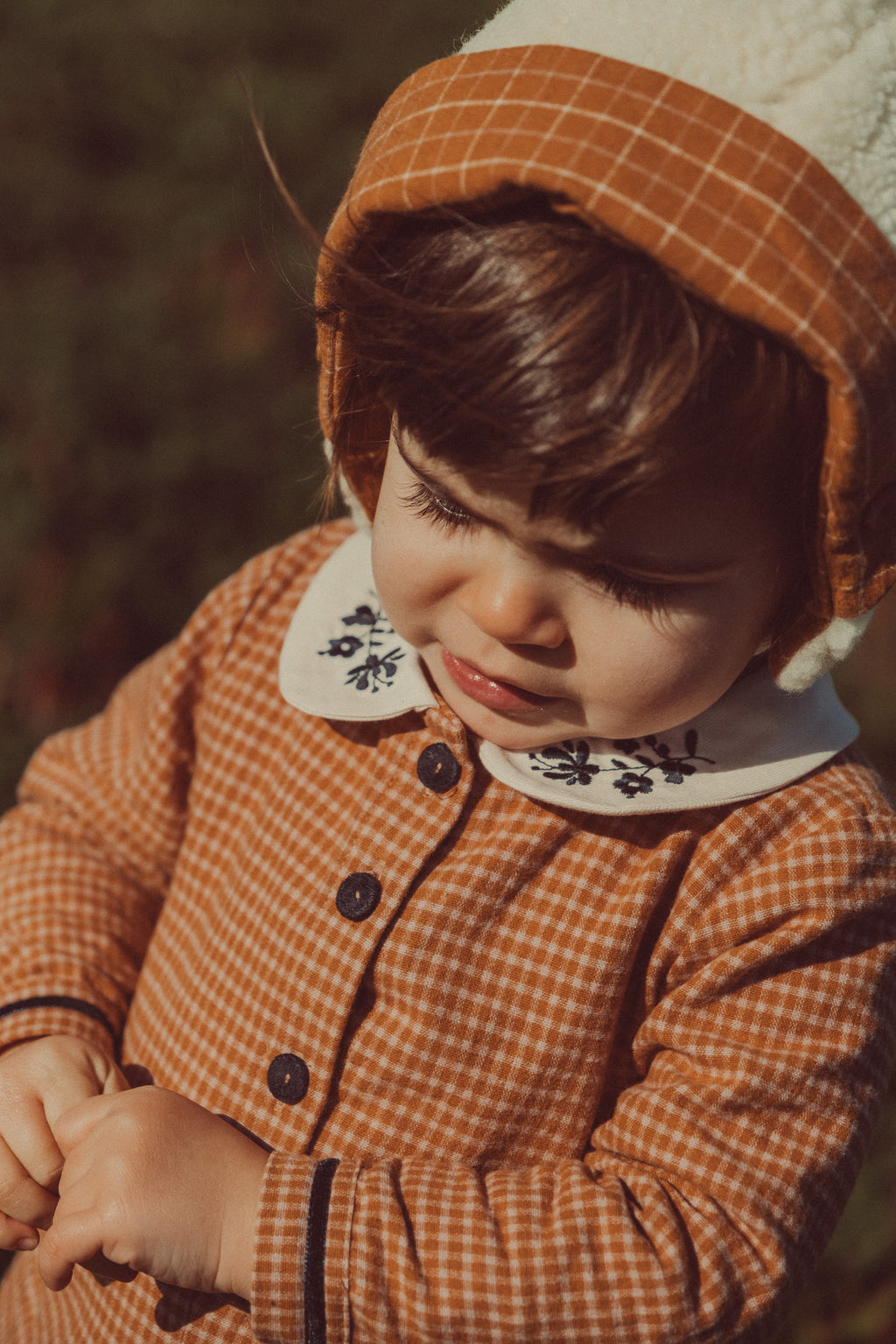 Noa Baby Jumpsuit Amber Mini Checks