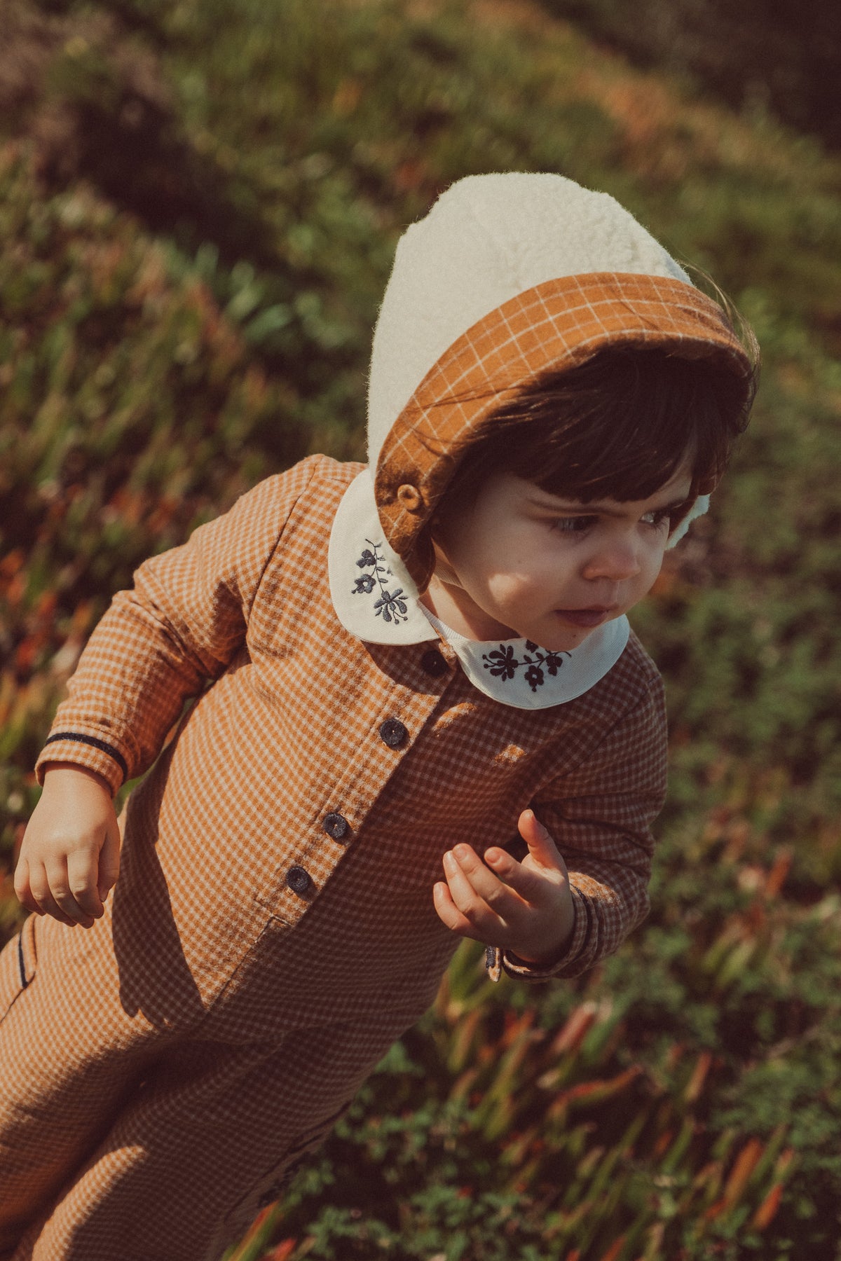 Noa Baby Jumpsuit Amber Mini Checks