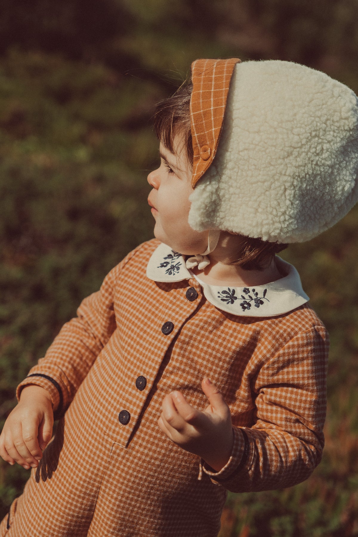 Noa Baby Jumpsuit Amber Mini Checks