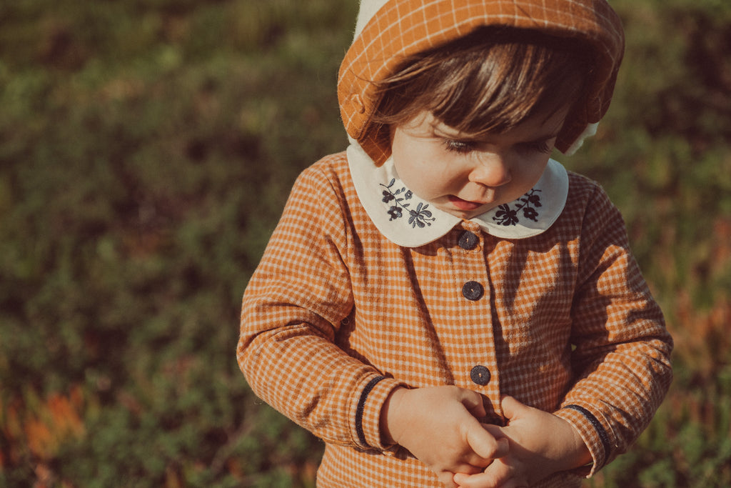Noa Baby Jumpsuit Amber Mini Checks
