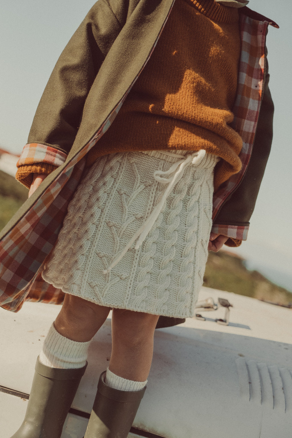 Ermelinda Wool Skirt Ecru (Special Edition)