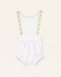 Frida Embroidered Romper - Ecru